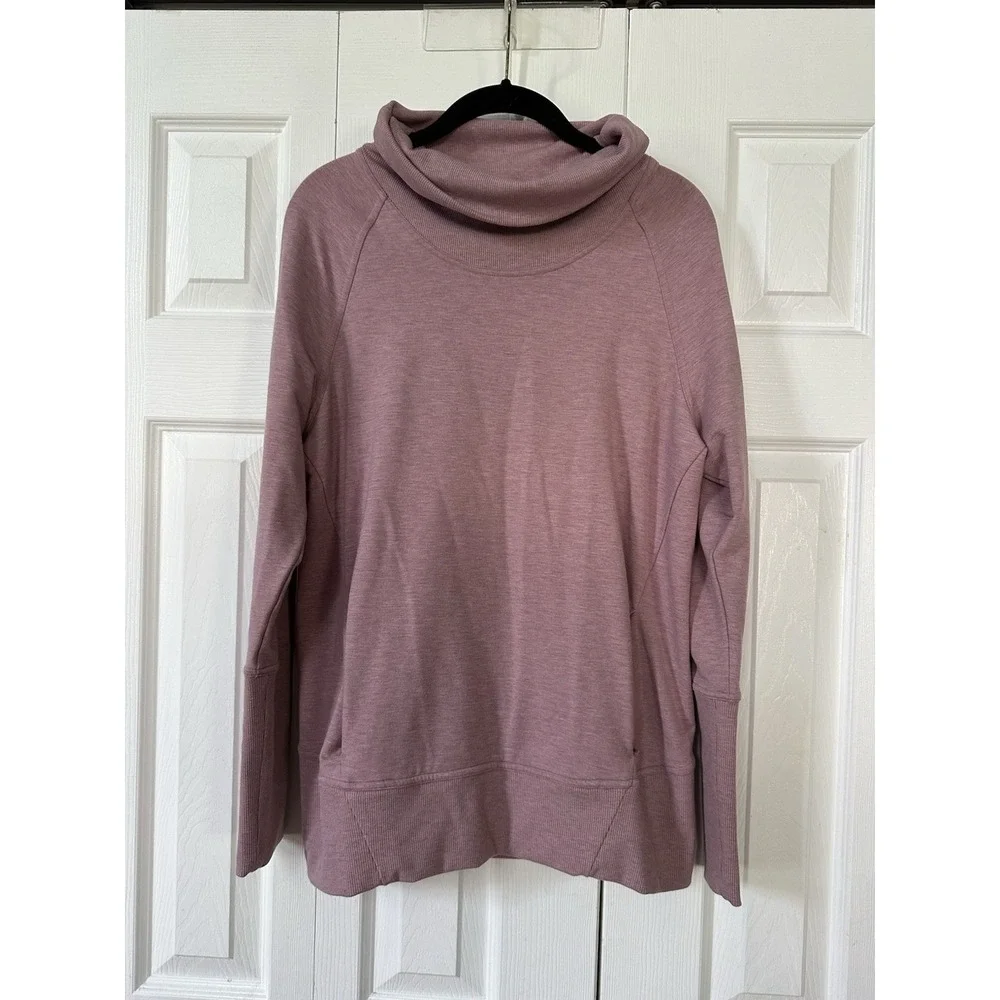 Lululemon High Lines Pullover Heathered Vintage Mauve Sz 8